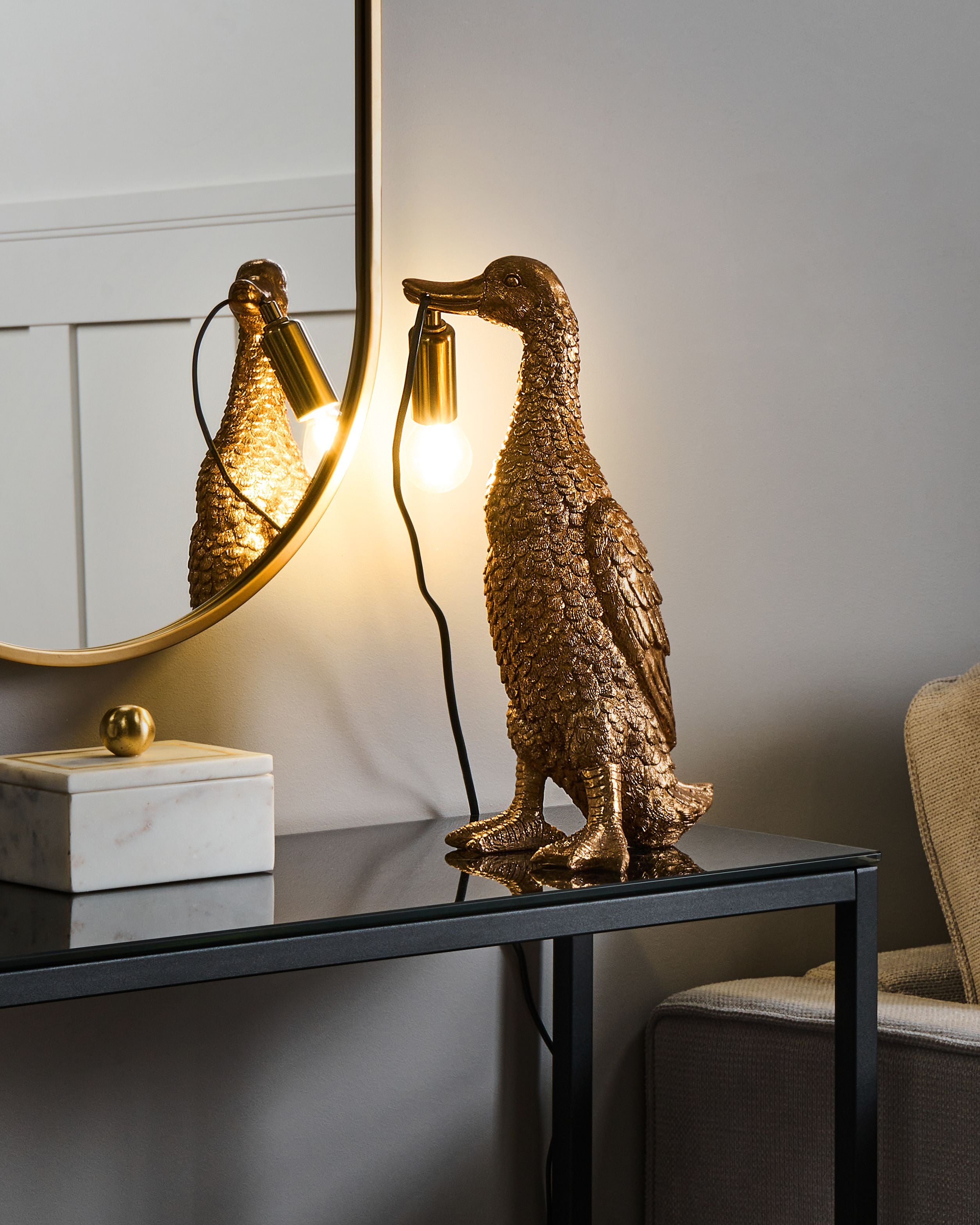 Table Lamp Duck ANATIS Gold