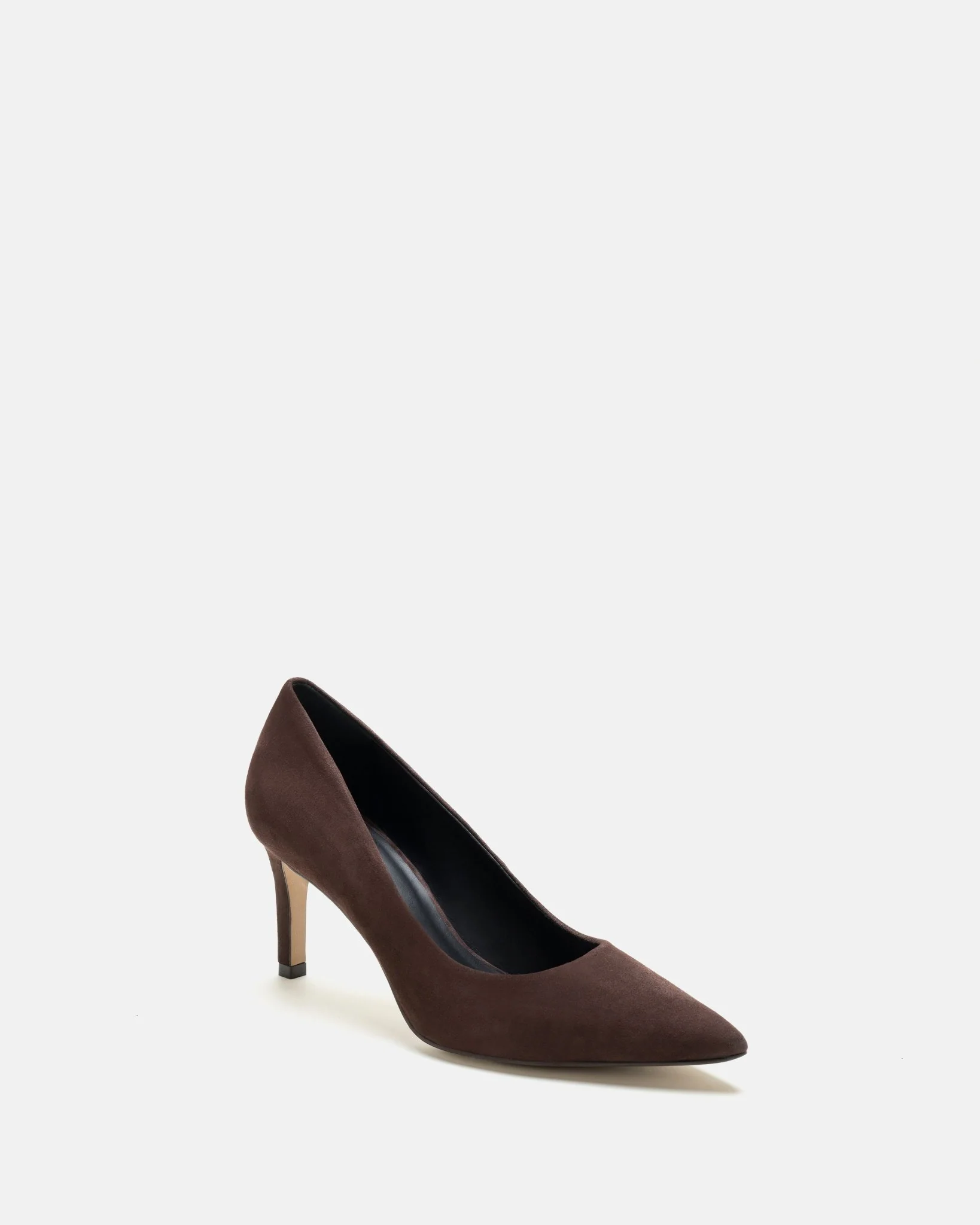 ESCARPIN KAITLYN/VEL - En cuir velours à talons chocolat