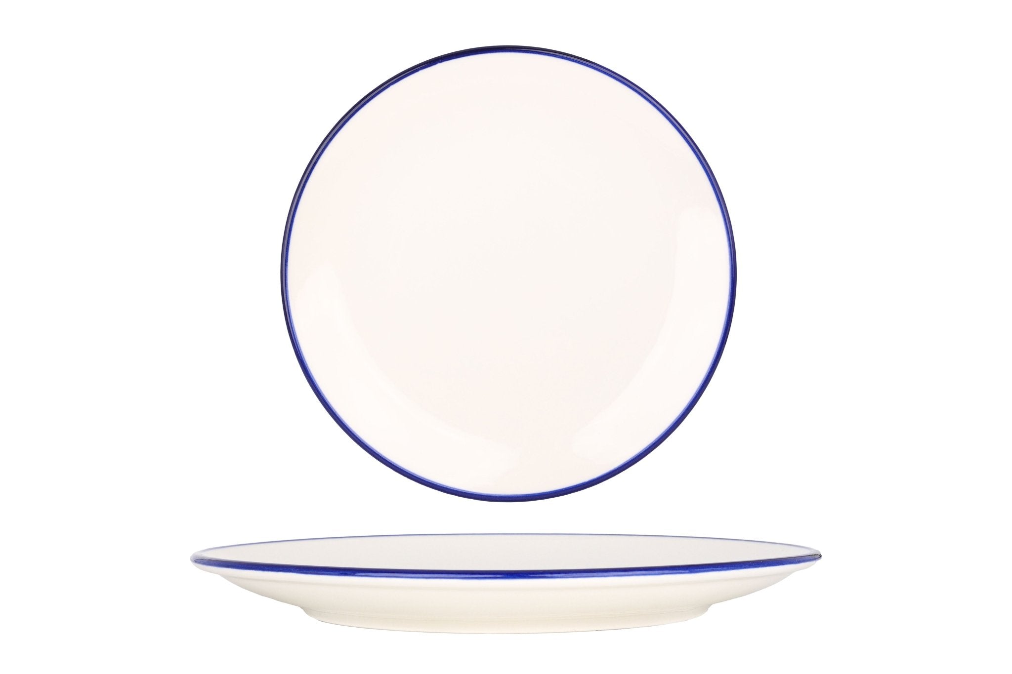 Rinart Gebaksbord - Blue Edge - Porselein - 17 cm - set van 6