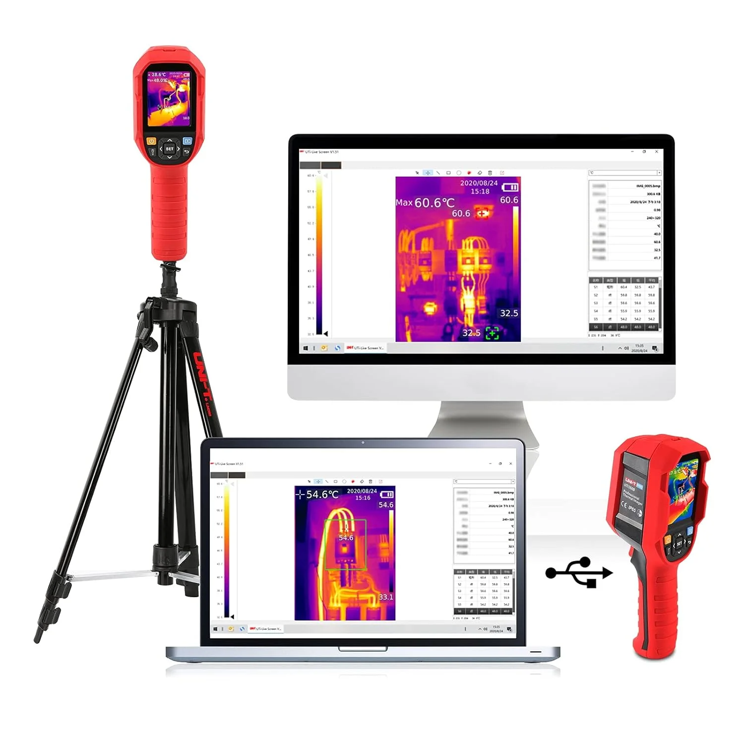 UNI-T UTI120S Thermal Imaging Camera 120x90 IR Resolution 10800 Pixels -20~400�� 2 Meter Drop Durability IP54 Rechargeable 16GB MicroSD - Image 18