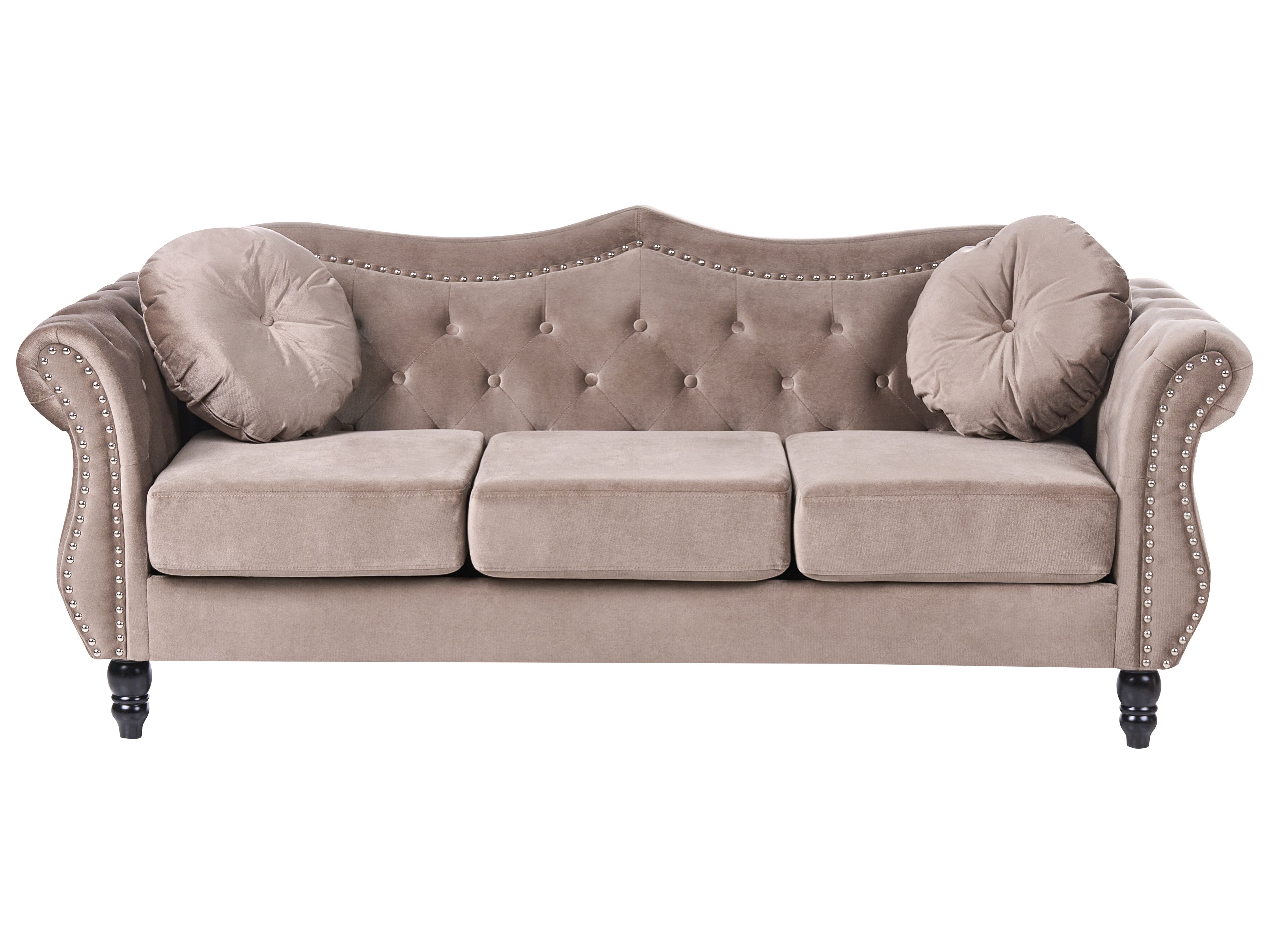 Sofa 3 Seater SKIEN Velvet Taupe