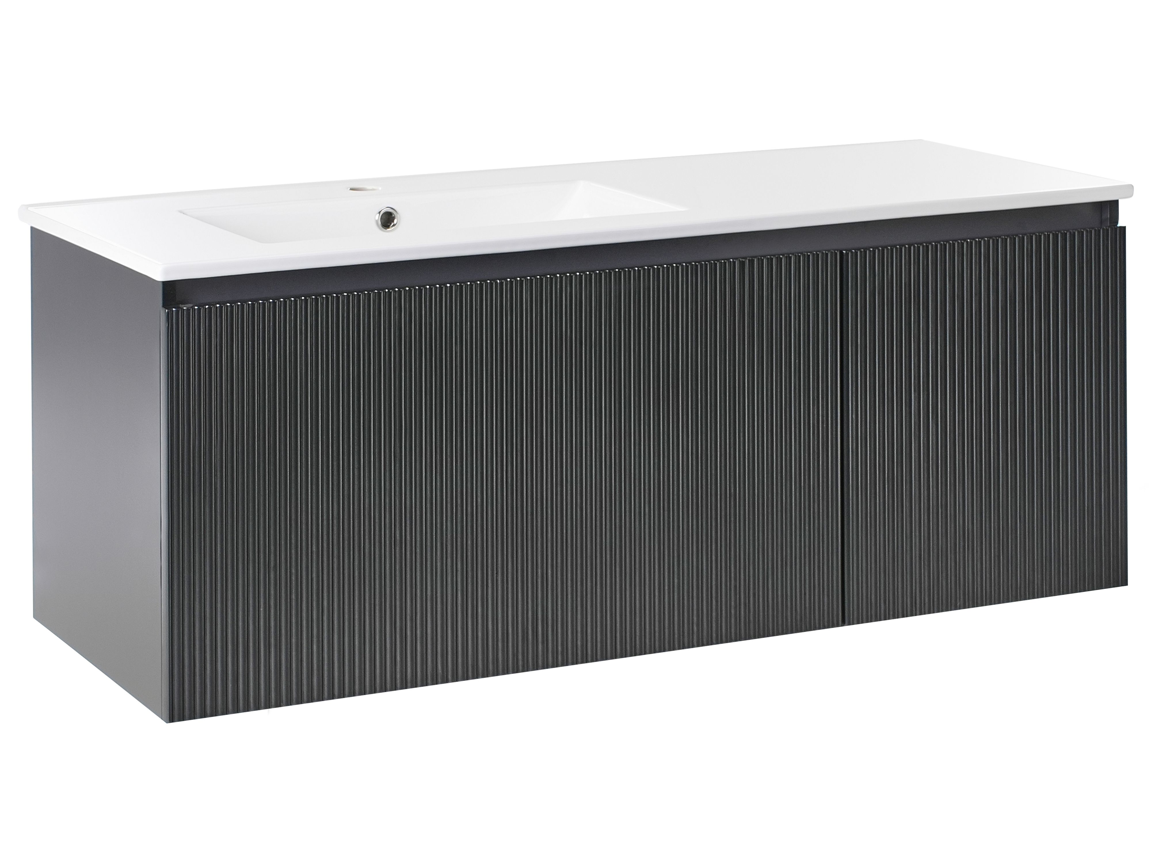 Wall Mounted Vanity Unit with Basin TIETE Black