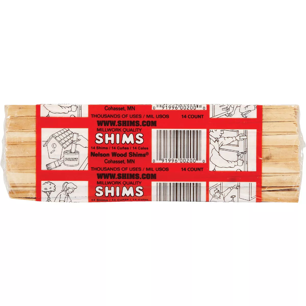 Nelson Wood Shims 8 In. L Wood Shim (12-Count)