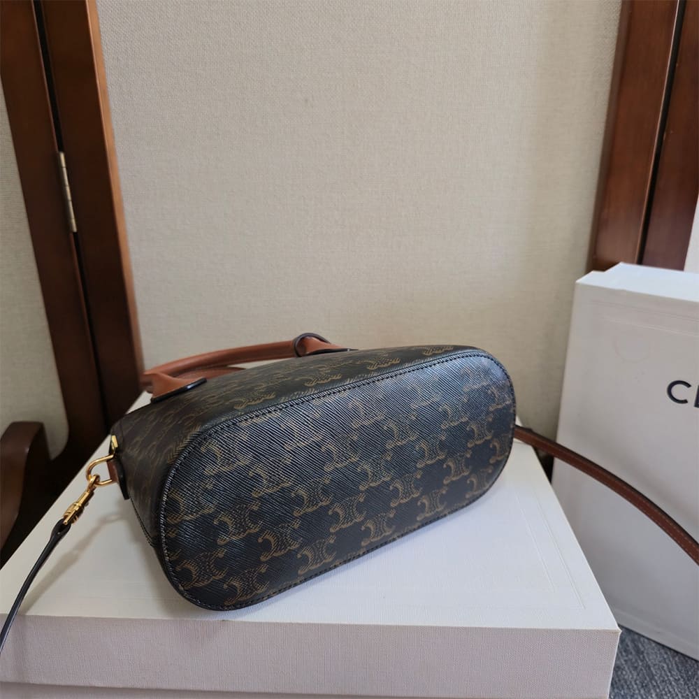 Celine TEEN HONORINE BAG IN Triomphe Canvas and Calfskin1:1High-quality replica