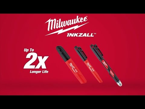 Milwaukee INKZALL Medium Chisel Tip Black Job Site Marker, 5-1/2 In. L