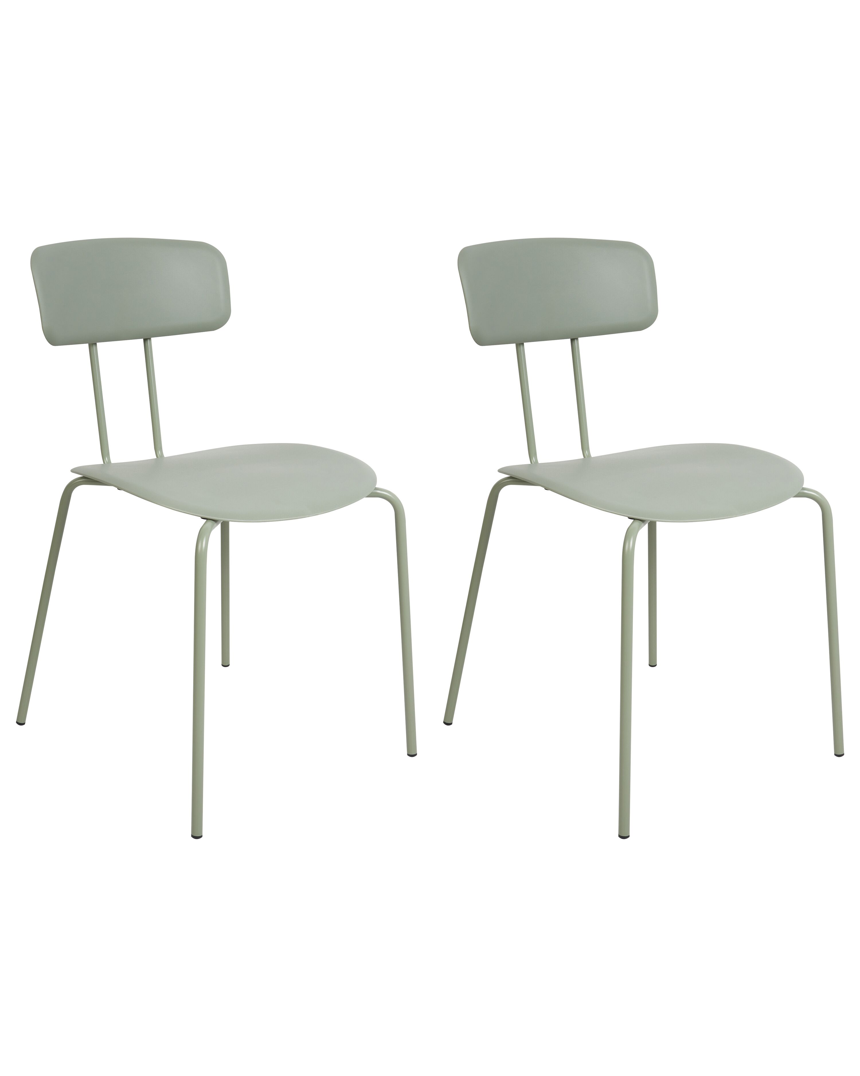 Set of 2 Dining Chairs SIBLEY Light Green