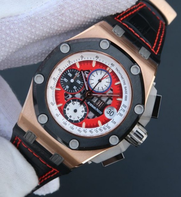 Replica Audemars Piguet JF Royal Oak Offshore 26078 RG Skeleton Dial A3126 - Elite Watch Atelier
