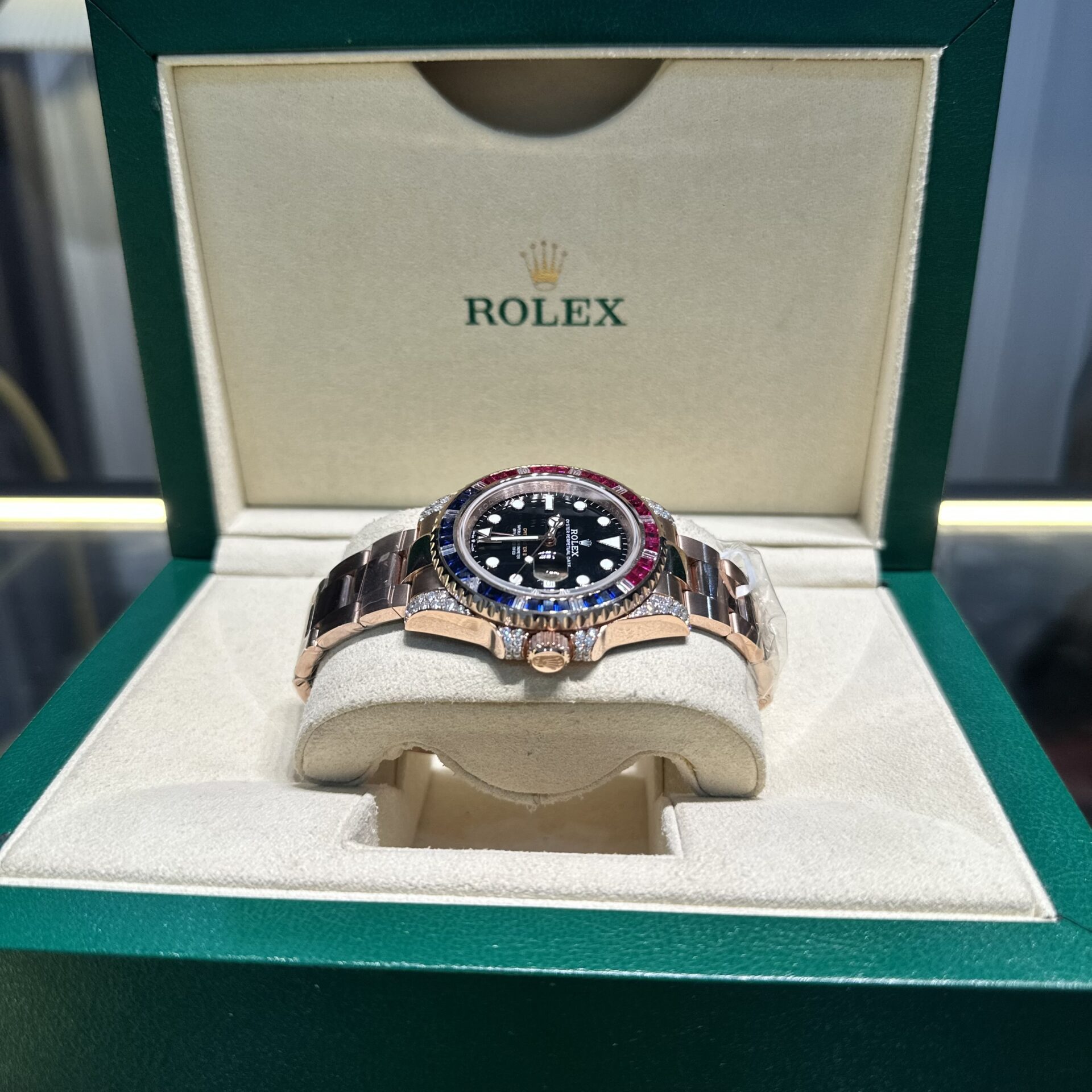 Rolex GMT-Master II 126755 SARU Replica Watch Gold Wrapped Moissanite 41mm - Top club