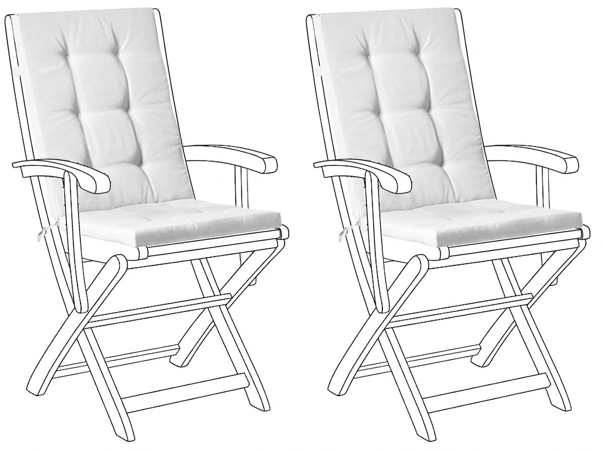 Set of 2 Back/Seat Cushions MAUI PREMIUM Off-White