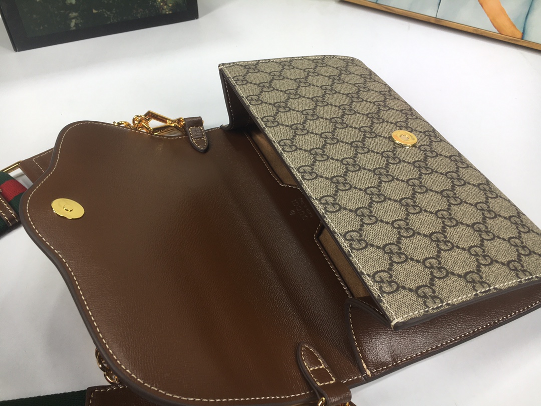 Replica Gucci Double G Horsebit 1955 Small Bag- Beige1:1High-quality replica