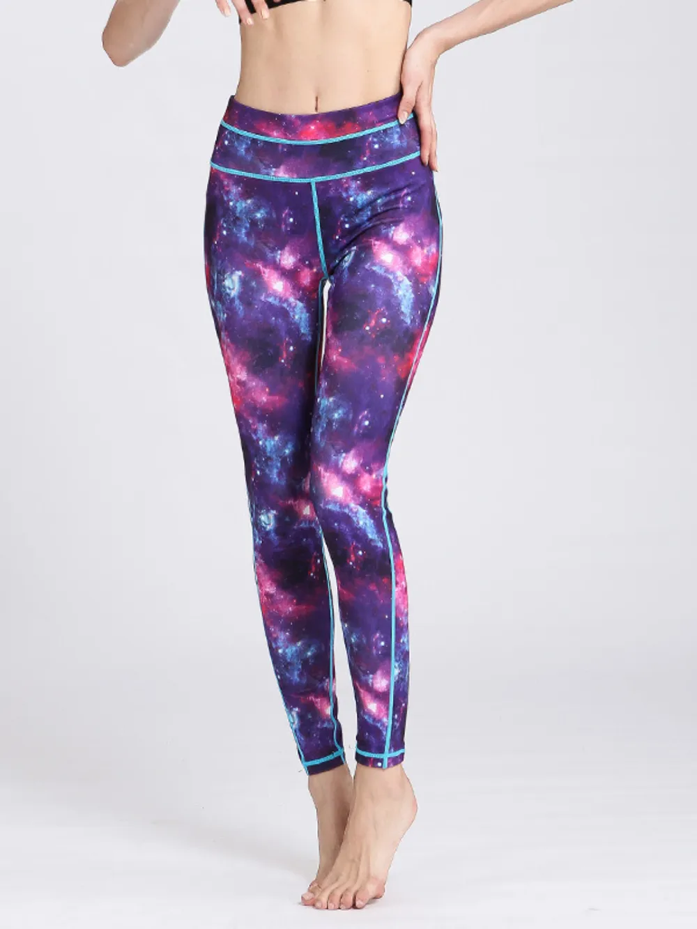 Printed Active High Waist Leggings - ZKZOOK