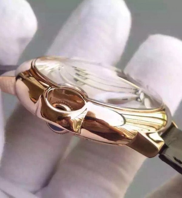 Replica Cartier Ballon de Cartier 46MM Tourbillon RG White Dial Leather Strap Flying Tour - Top club