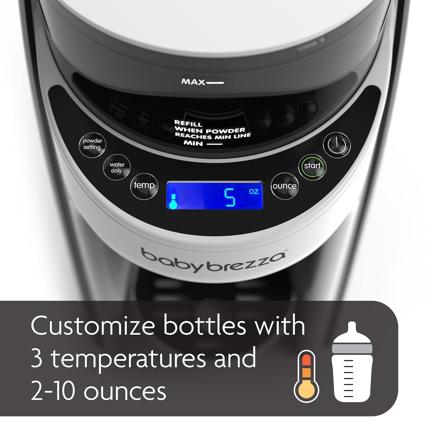Baby Brezza Formula Pro Advanced Dispenser, Automatic Warm Formula Maker, BPA-Free, White - Image 3