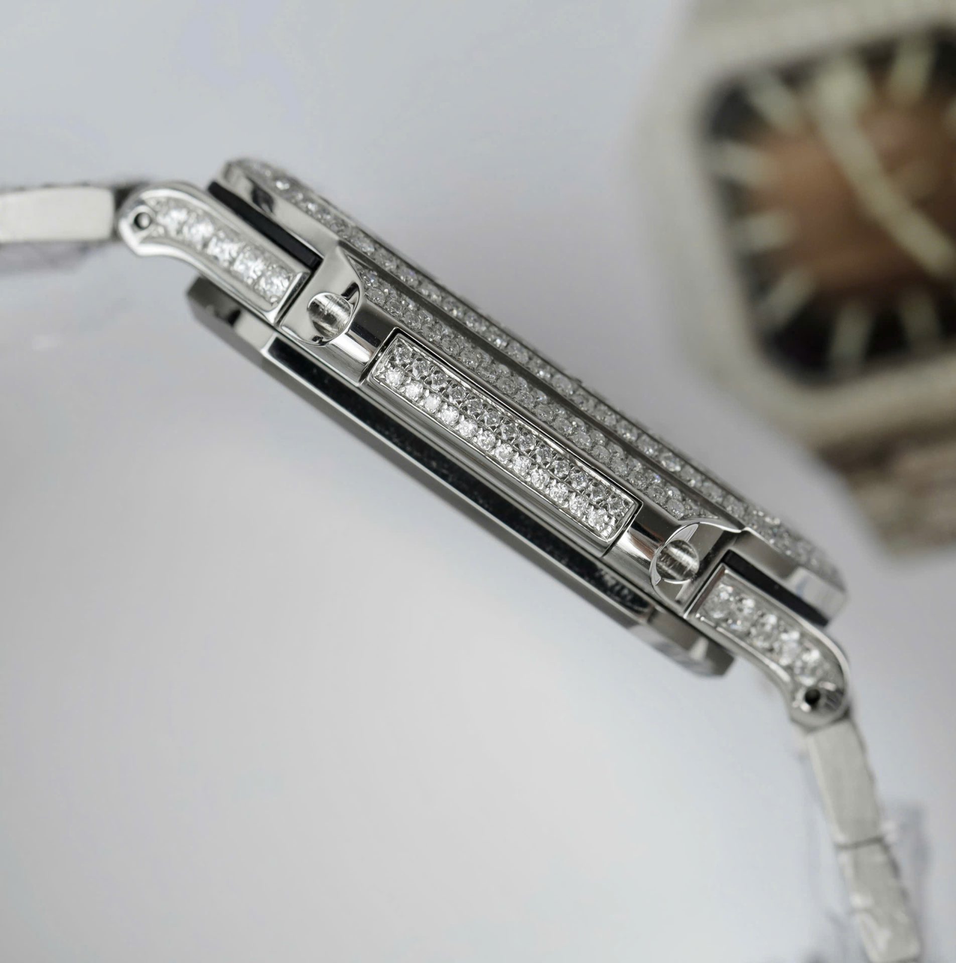 Patek Philippe Cubitus 5821 Dial Brown Replica Watch Full Diamonds Moissanite Hong Kong 45mm - Top club