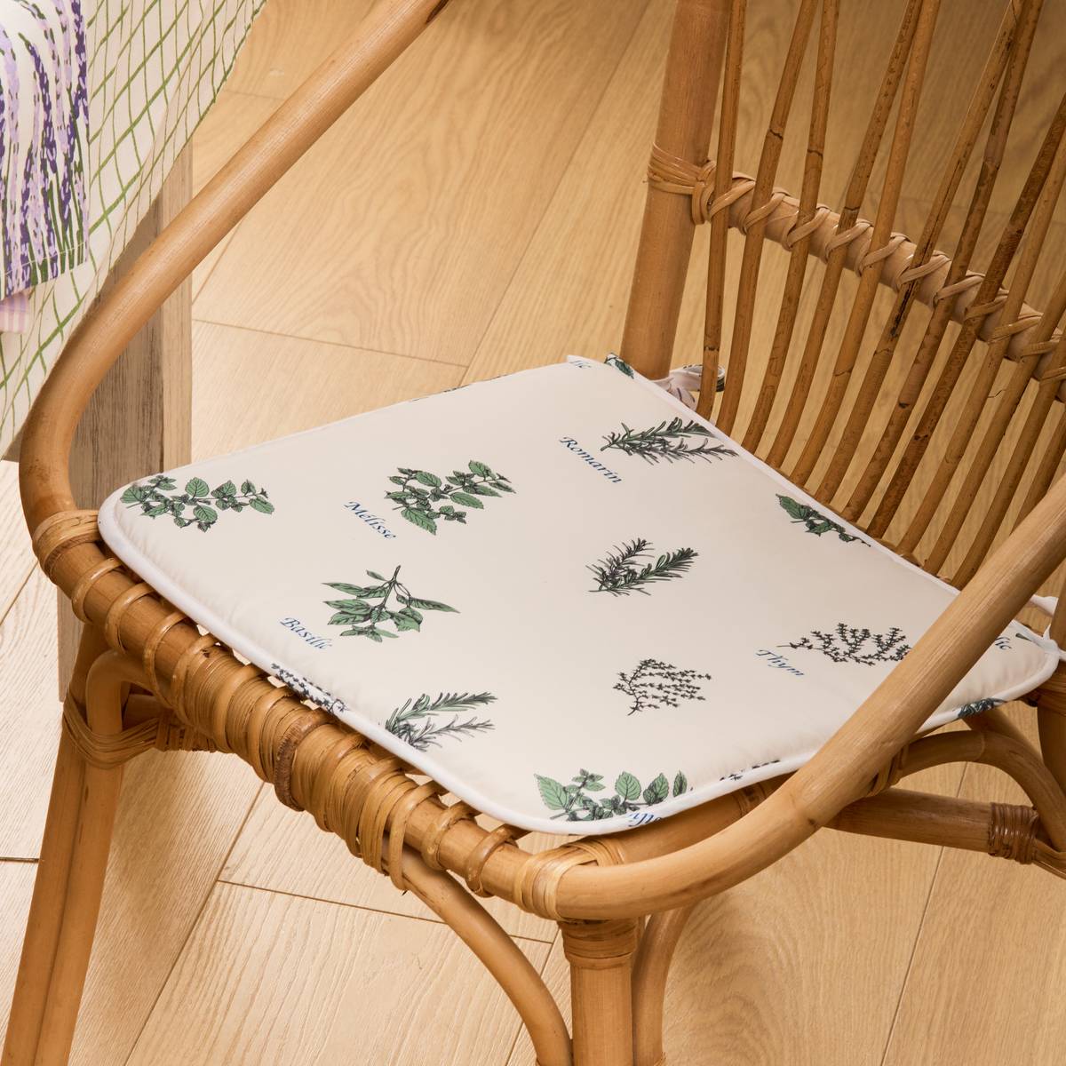 Chair cushion "Garrigue" White, 39x39 cm