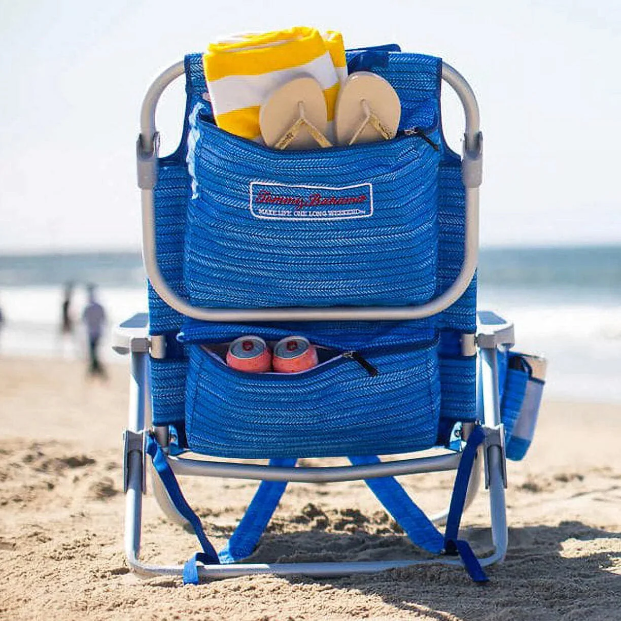 Tommy Bahama Backpack Beach Chairs, Blue, 2 Pack - Image 4 Tommy Bahama Backpack Beach Chairs, Blue, 2 Pack - Image 4
