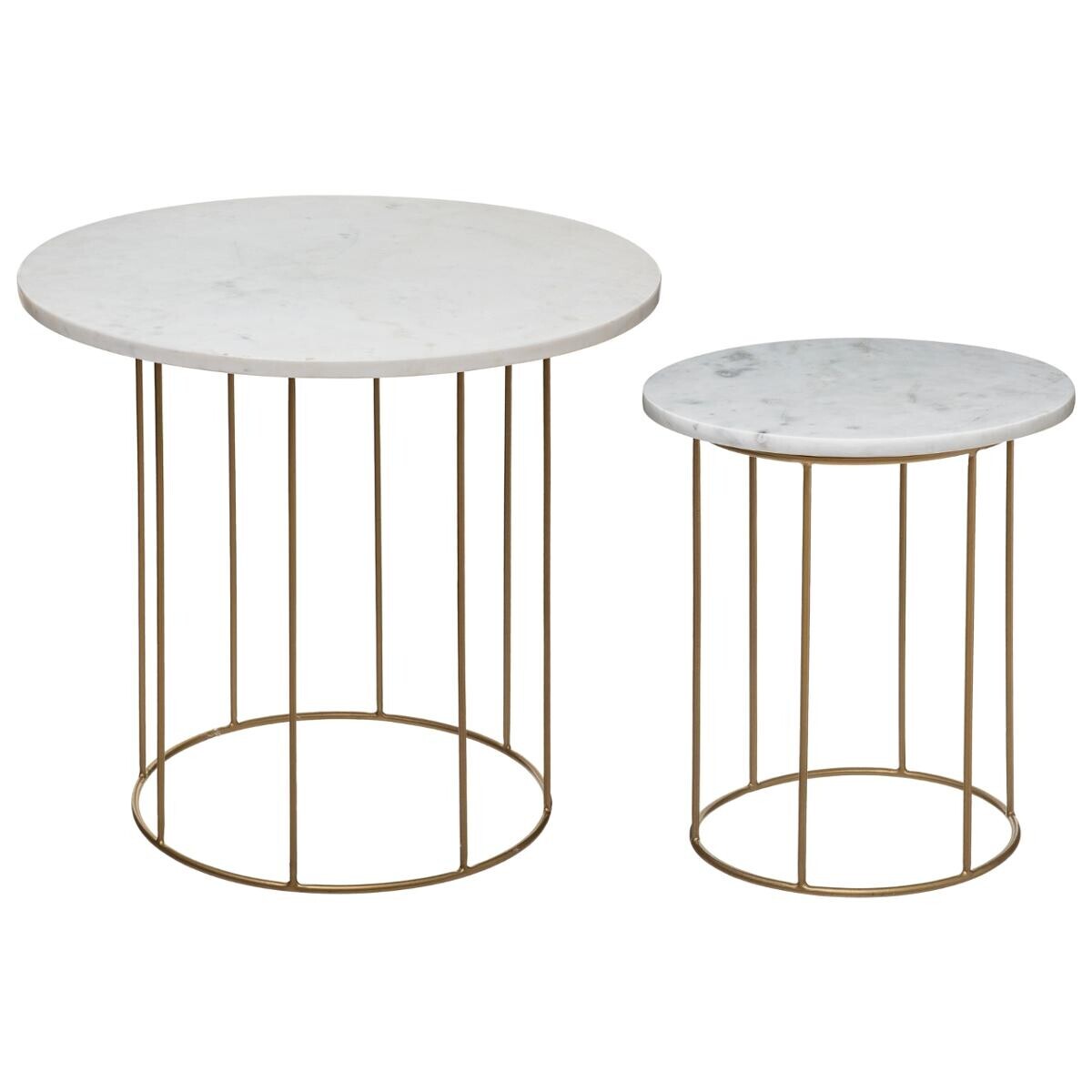 Nesting tables White, marble tray
