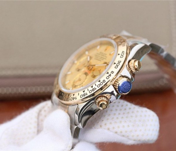 Replica Rolex Daytona 116523 Thick YG Wrapped YG Dial SS/YG Bracelet A7750 - Elite Watch Atelier