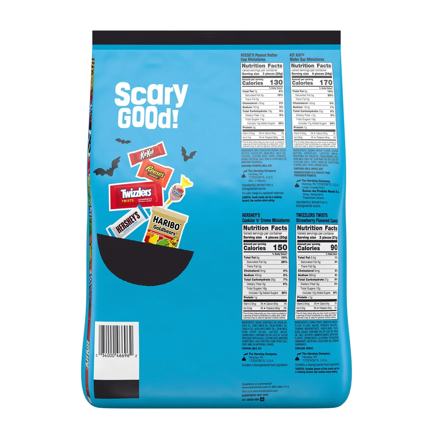 Hershey Assorted, Halloween Candy Bulk Bag, 80.41 oz (270 Pieces) - Image 3 Hershey Assorted, Halloween Candy Bulk Bag, 80.41 oz (270 Pieces) - Image 3