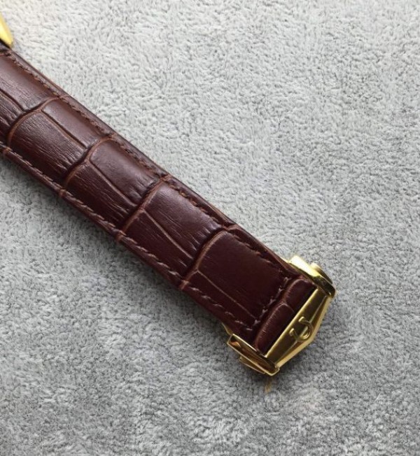 Replica Omega Globemaster Master Chronometer YG Dial/Case Brown Leather Strap A8913 - Top club