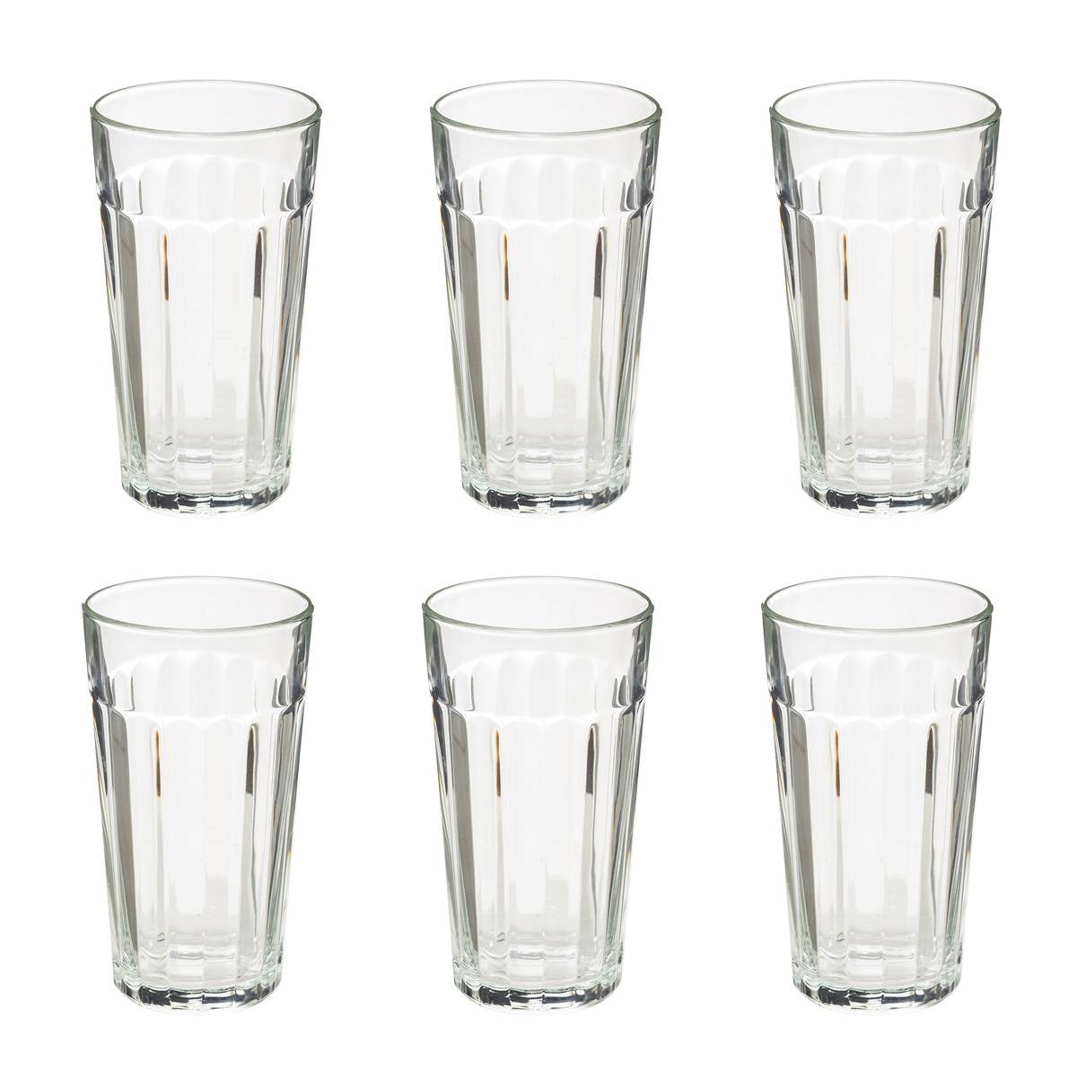 Set of 6 tall tumblers "Lorenz'Eau" 350 ml, Transparent
