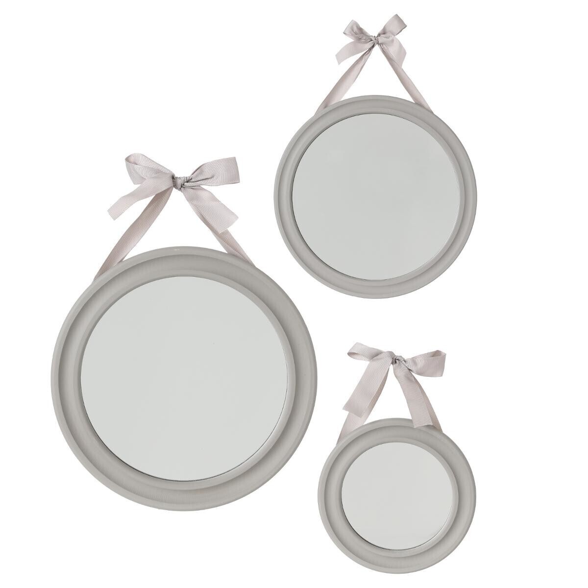 Set of 3 round mirrors"Alexia" D.20/27/33,5 cm