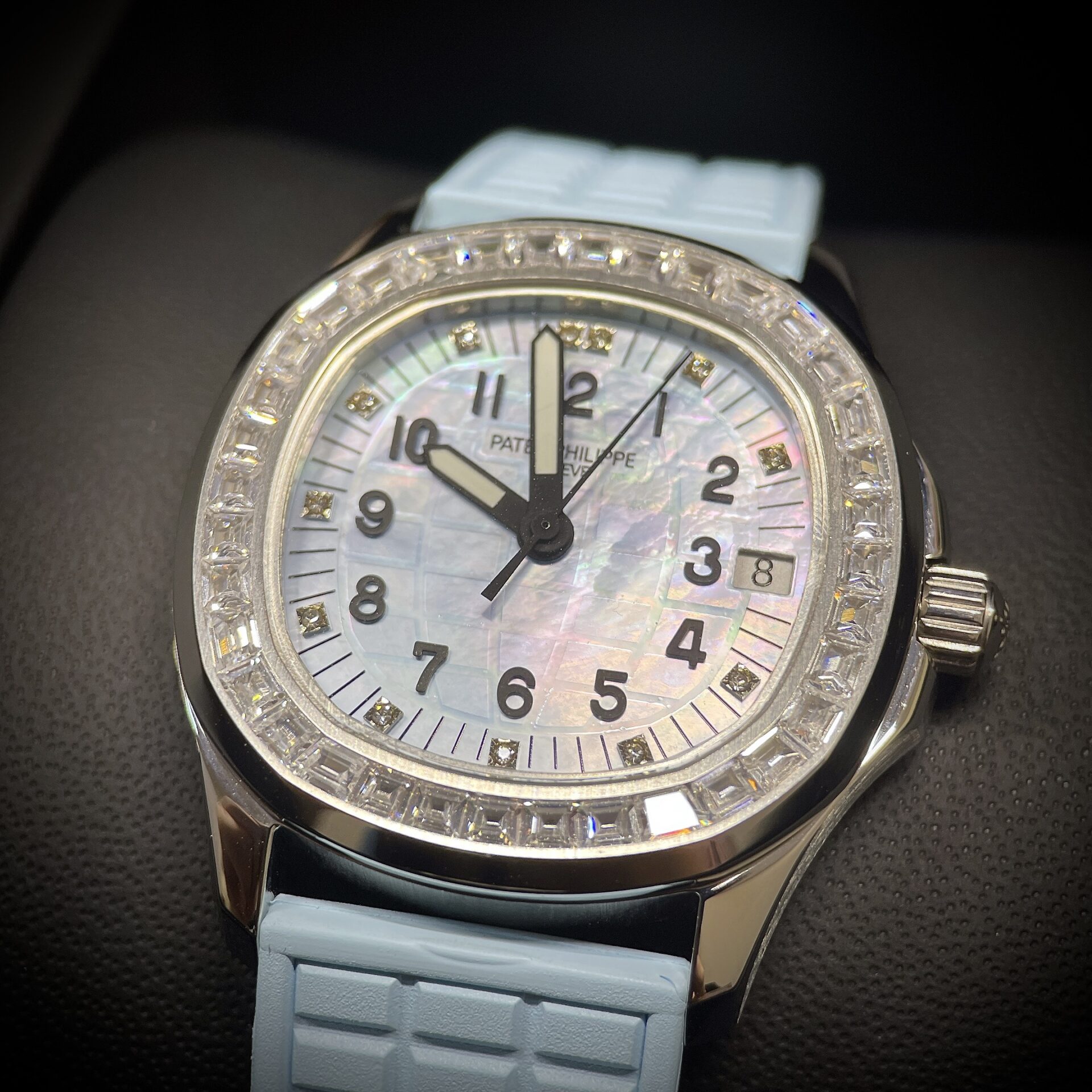 Patek Philippe Aquanaut 5072R Replica Watch Blue Rubber Strap PPF 35.6mm - Top club