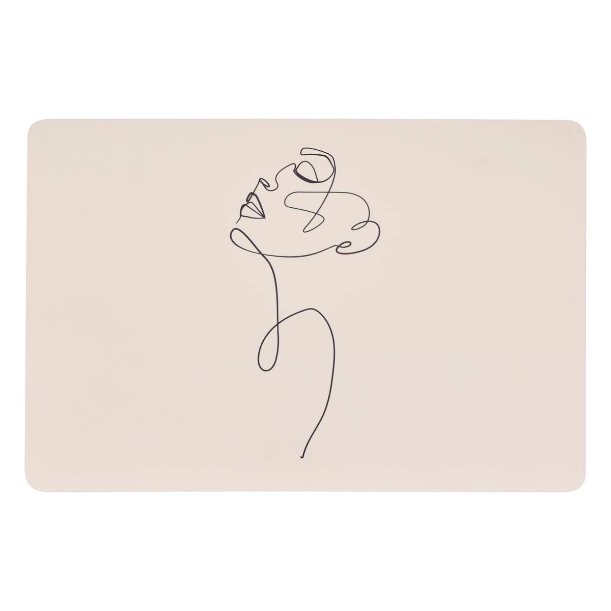 Placemat "Face" Pu - Polyurethane, 45x30 cm