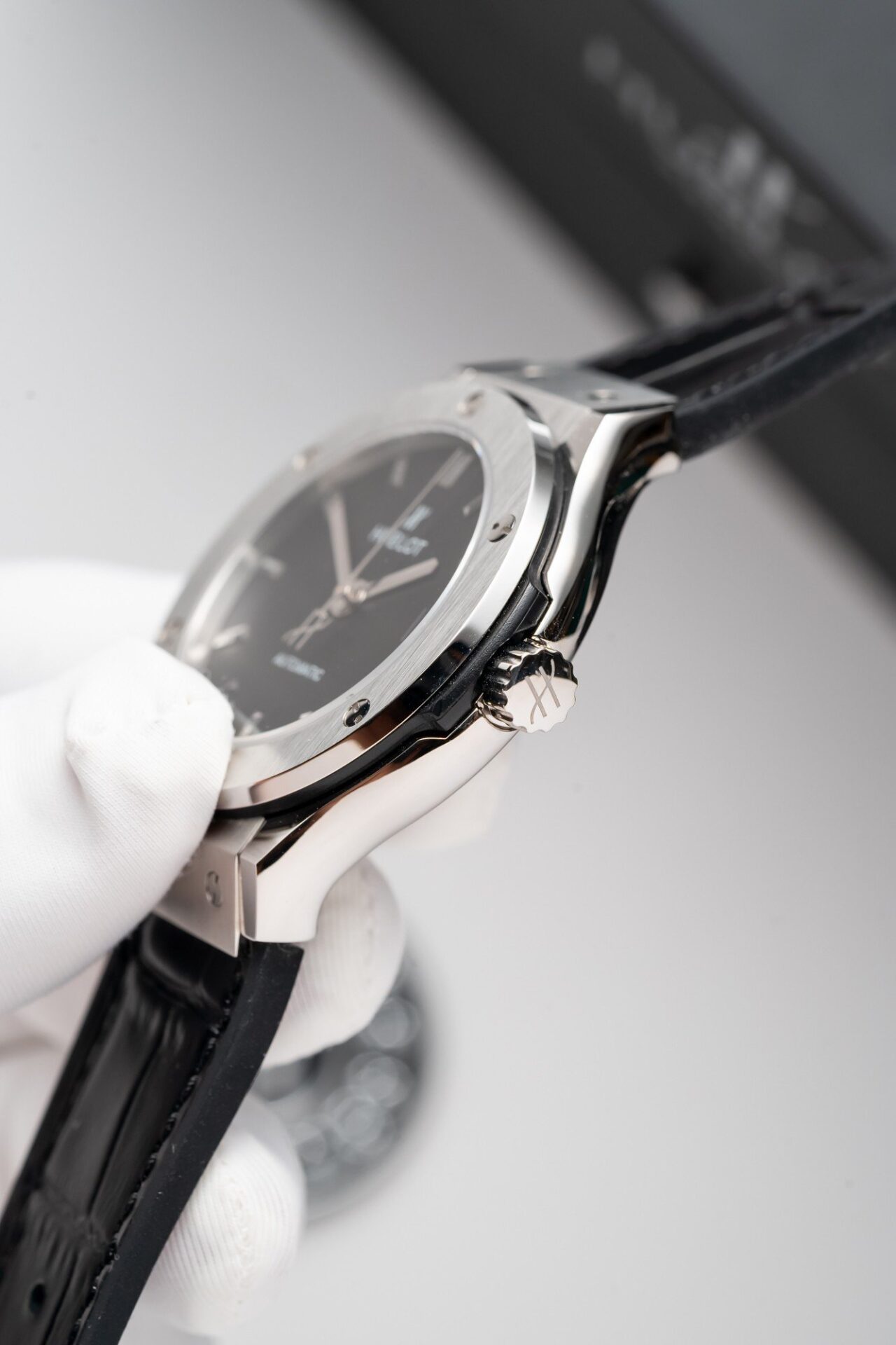 Hublot Classic Fusion Titanium Black Replica Watch  JJF Factory 38mm - Top club