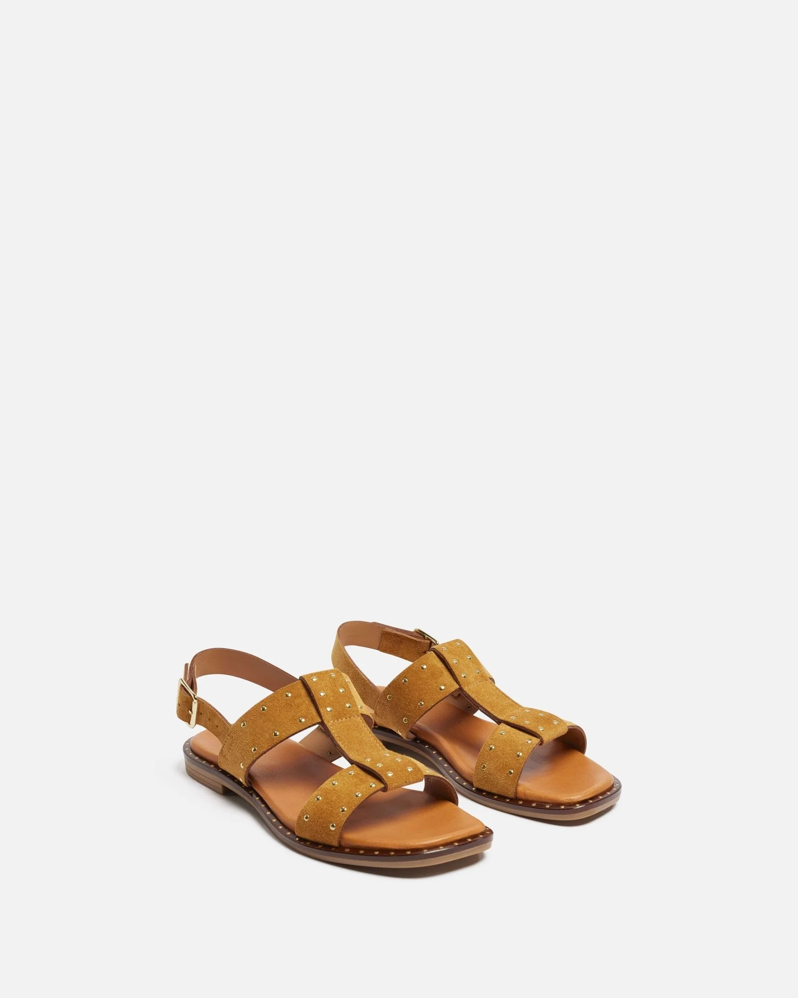 SANDALES LIRISKA/VEL - En cuir velours noisette