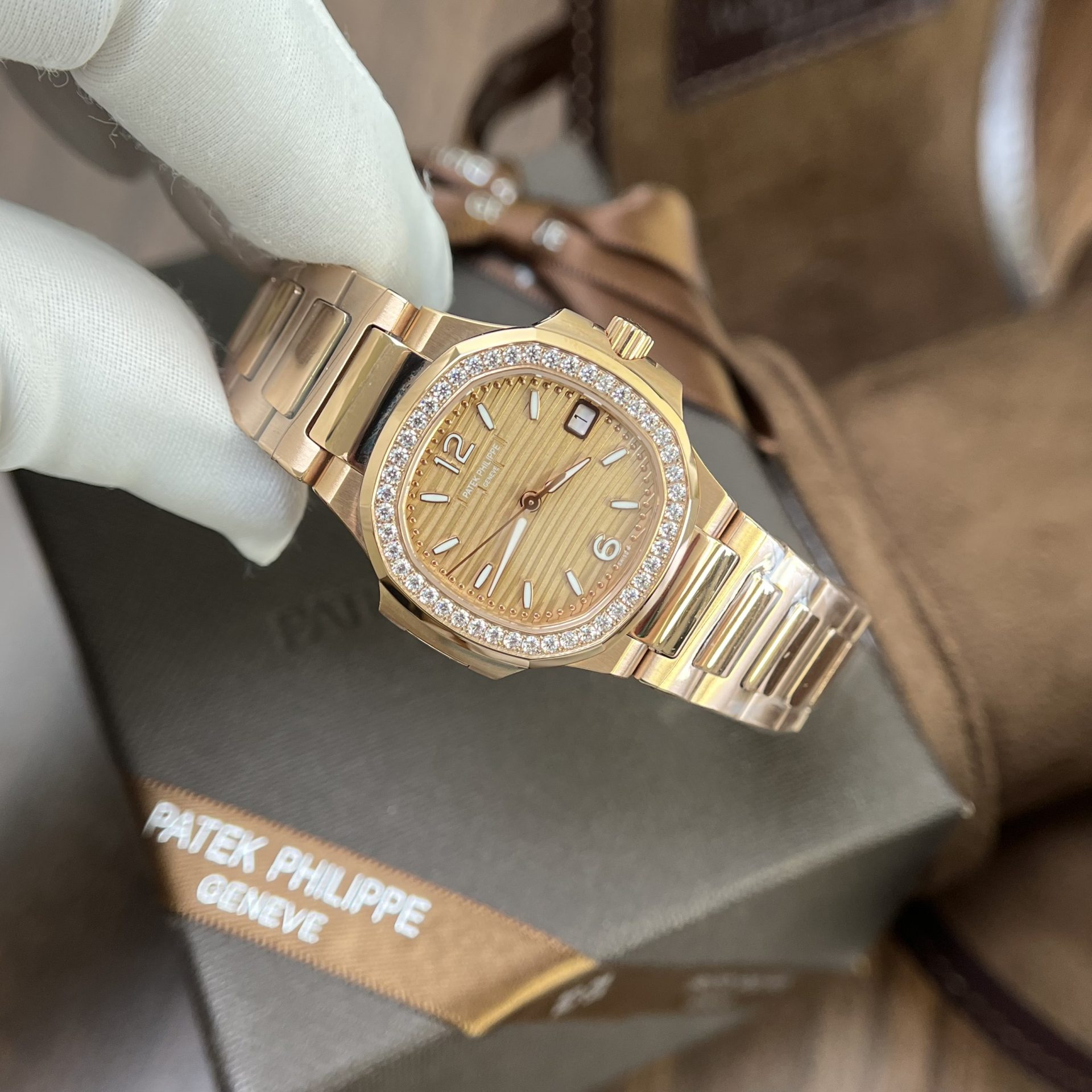 Patek Philippe Fake Watch Nautilus 7010 Dial Yellow 32mm - Elite Watch Atelier