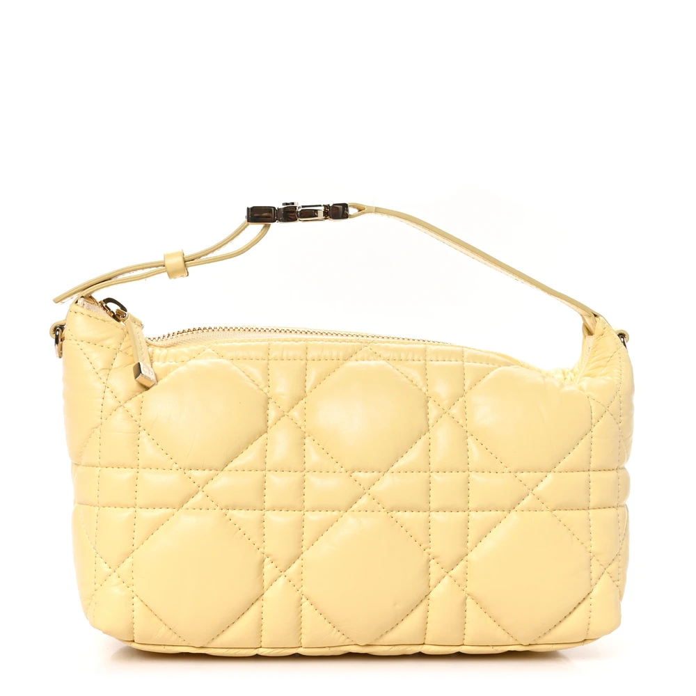 Mirror Quality Replica DiorTravel Nomad Pouch in Pale Yellow Calfskin