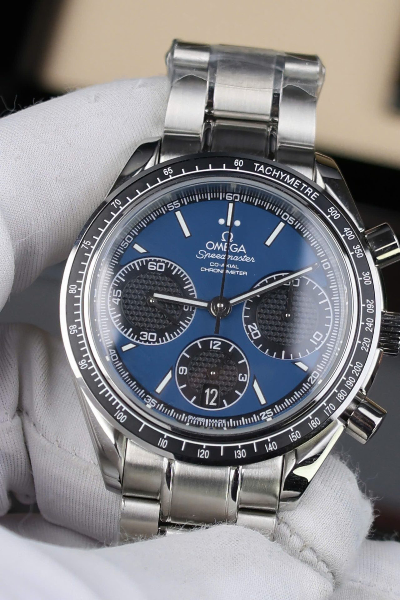 Omega Speedmaster Replica Watch Racing Chronograph Dial Blue 40mm - Top club