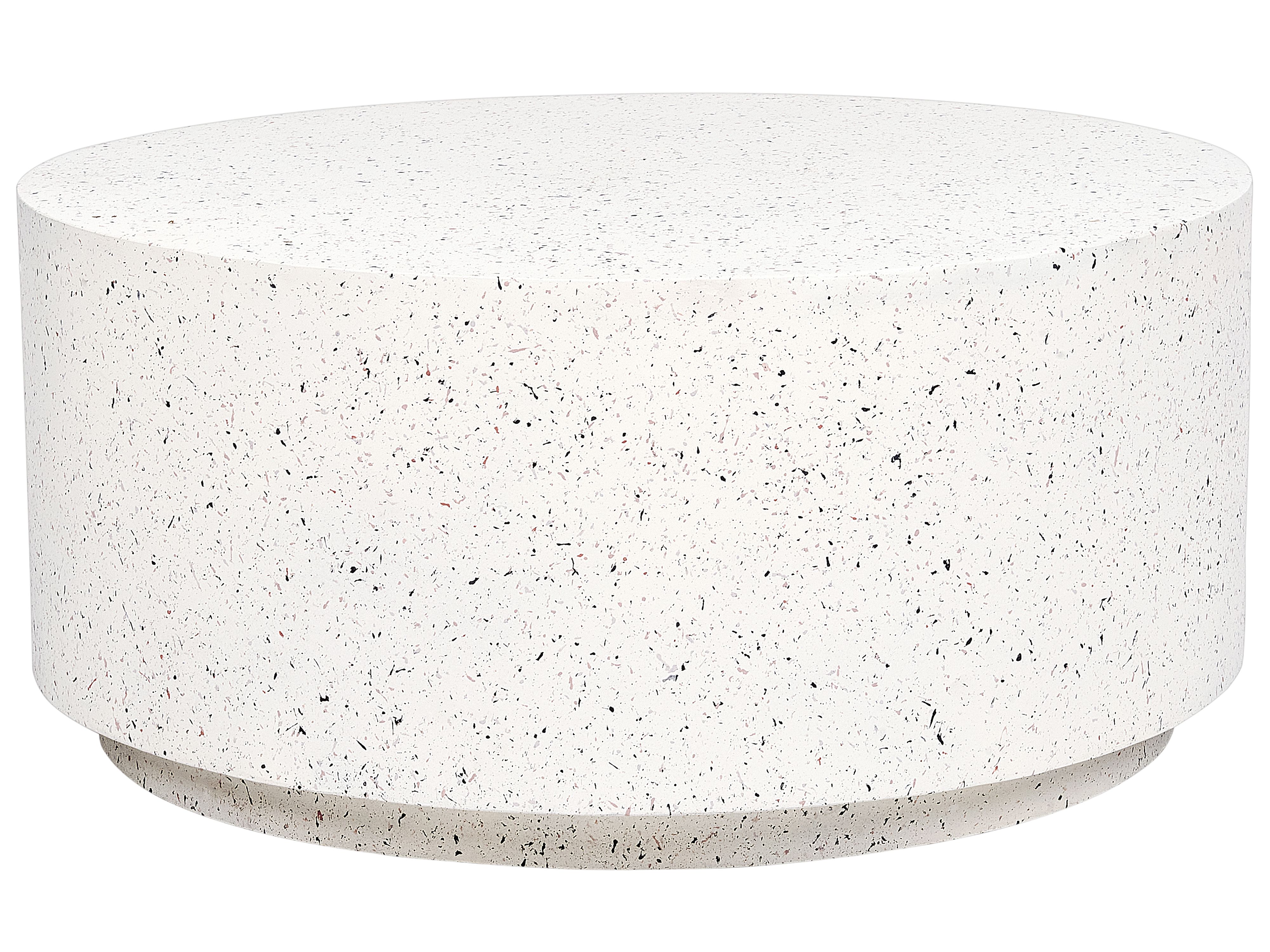 Coffee Table TREZZO 90 cm 90 cm Terrazzo Effect White Terrazzo