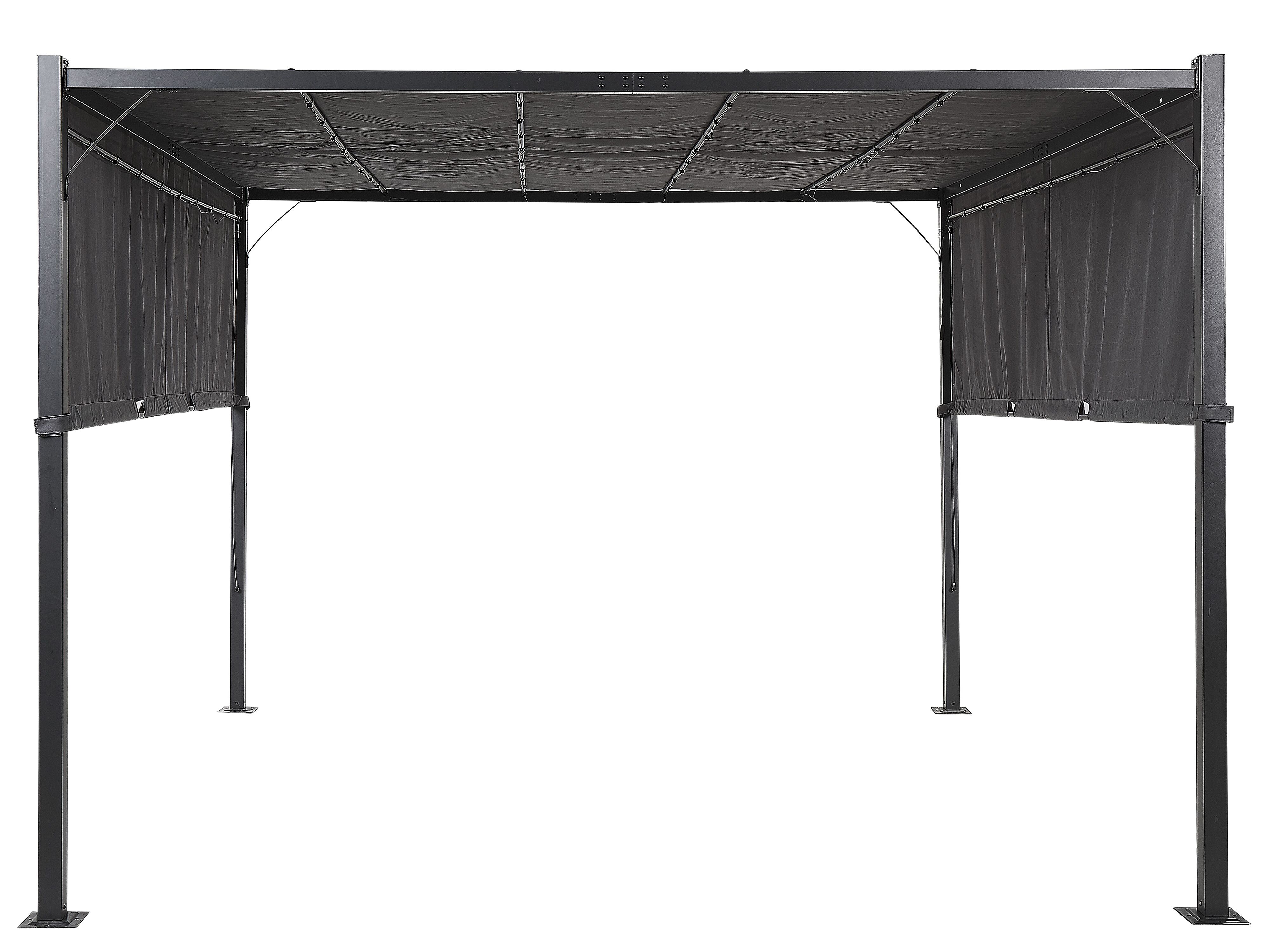 Gazebo LED PARGA Metal 310 cm 310 cm Dark Grey