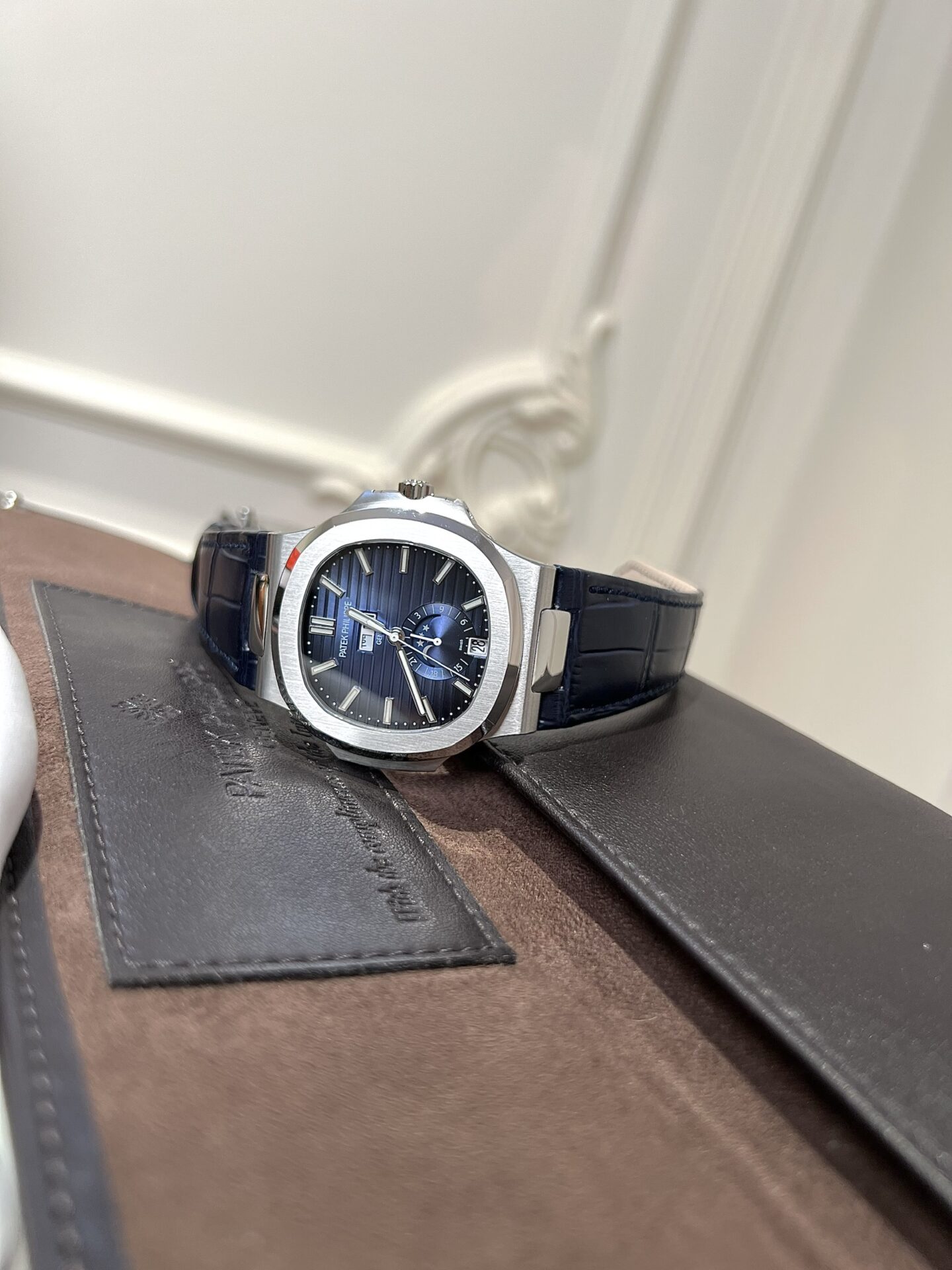 Patek Philippe Best Replica Watch Nautilus 5726G Blue Leather Strap PPF 40.5mm - Top club