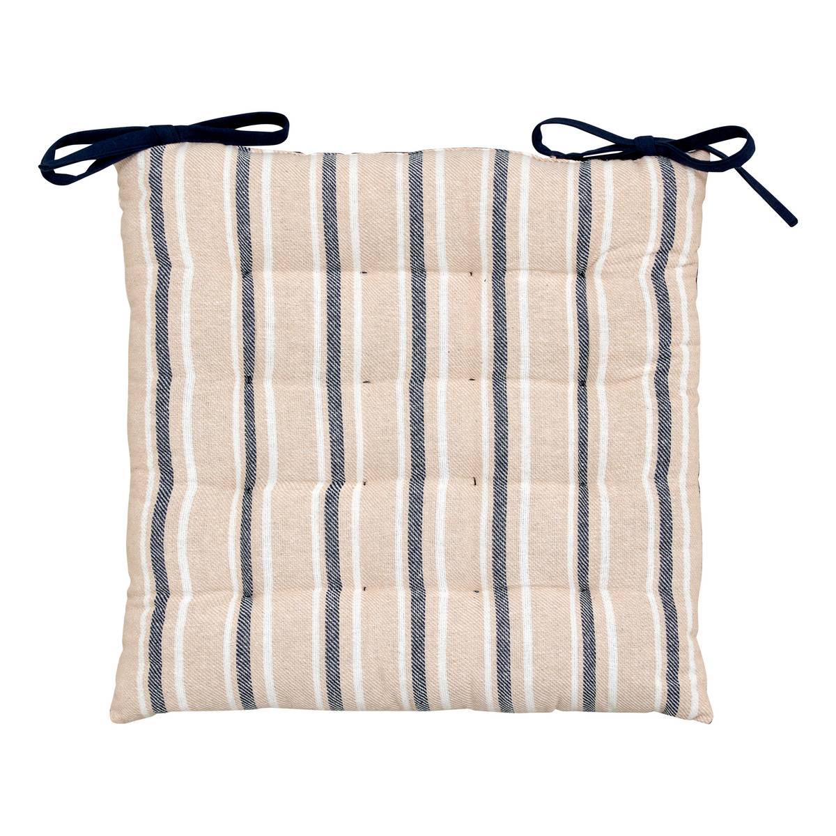 Chair Cushion "Groove" Navy blue, 38x38 cm