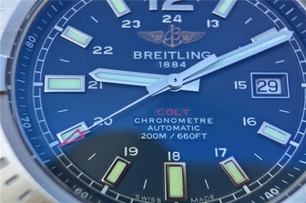 Replica Breitling Colt Automatic 44mm SS GF Blue Textured Dial SS Bracelet A2824 - Top club