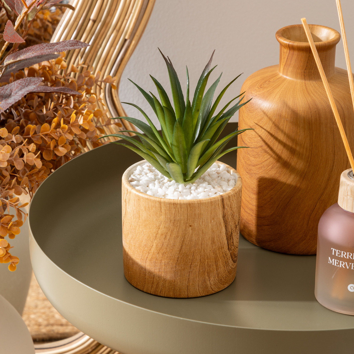 Artificial plant "Sao" Brown, H.17 cm