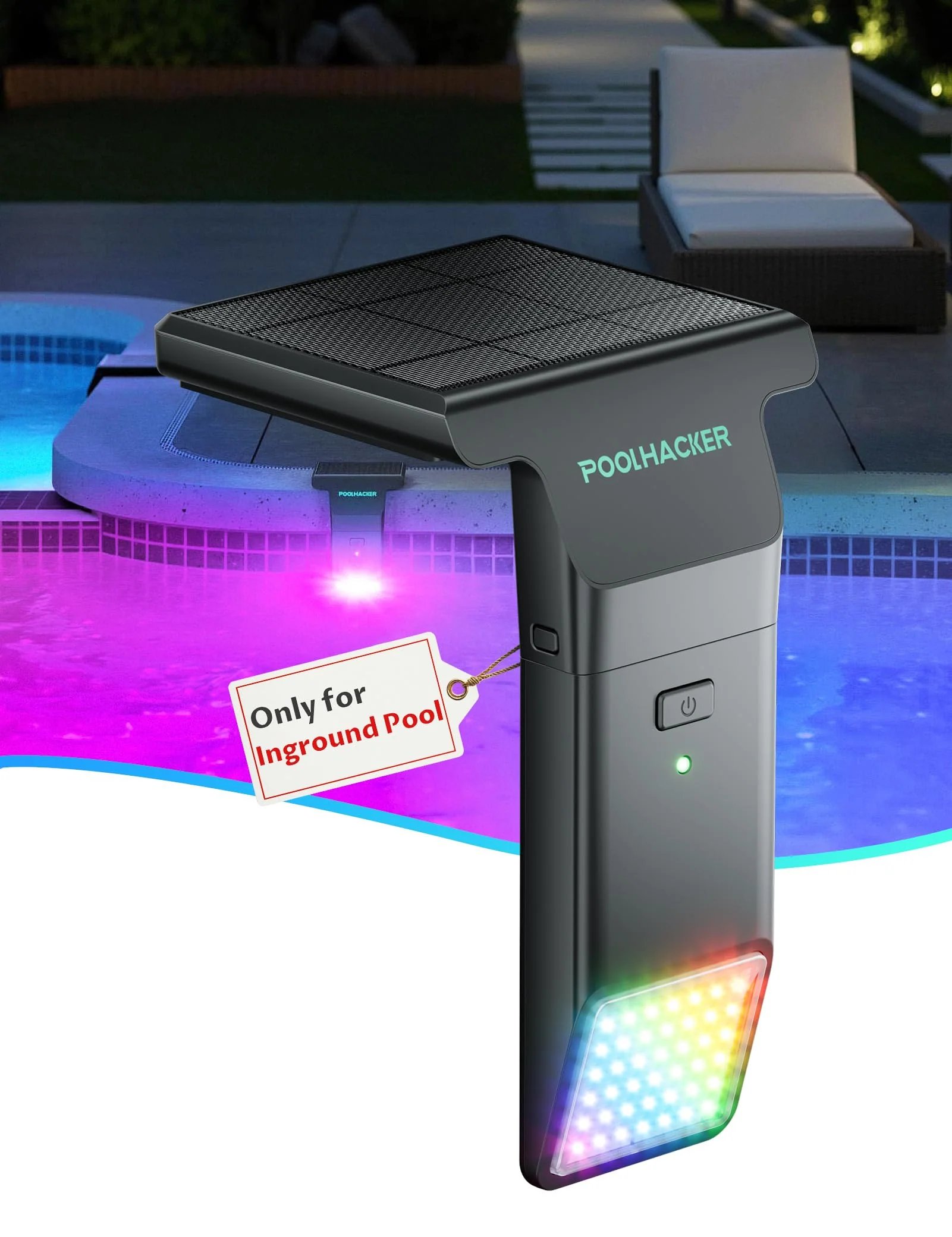Solar LED Pool Light - 42 LEDs, 10 Color Options - Image 4 Solar LED Pool Light - 42 LEDs, 10 Color Options - Image 4