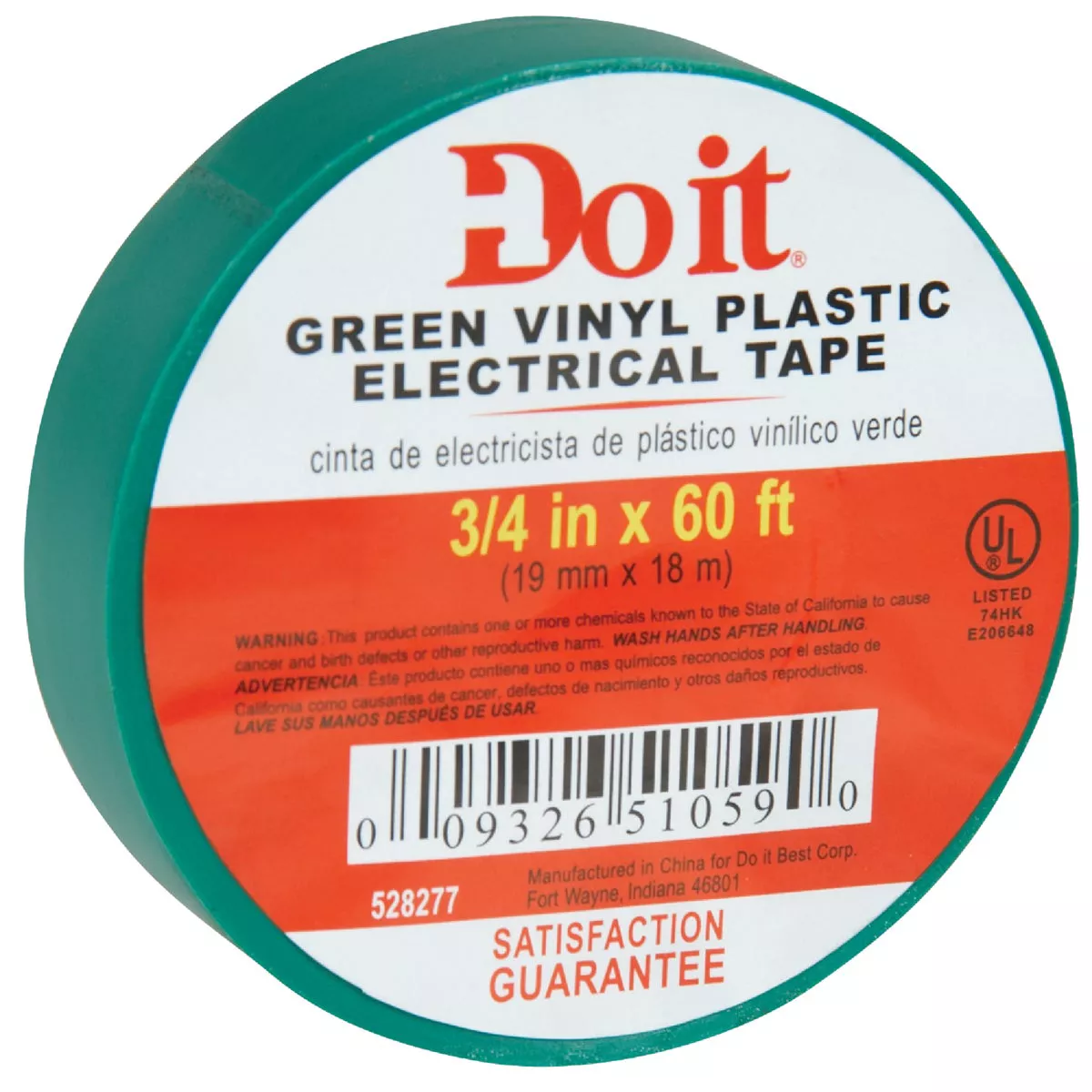 Do it General Purpose 3/4 In. x 60 Ft. Green Electrical Tape