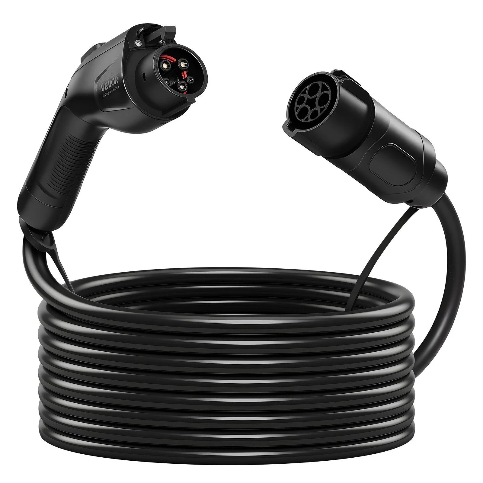 32A 40ft J1772 EV Charger Extension Cable, Heavy Duty IP66 Waterproof for 120V-240V Level 1/Level 2 Electric Vehicle Charging, Includes Storage Bag