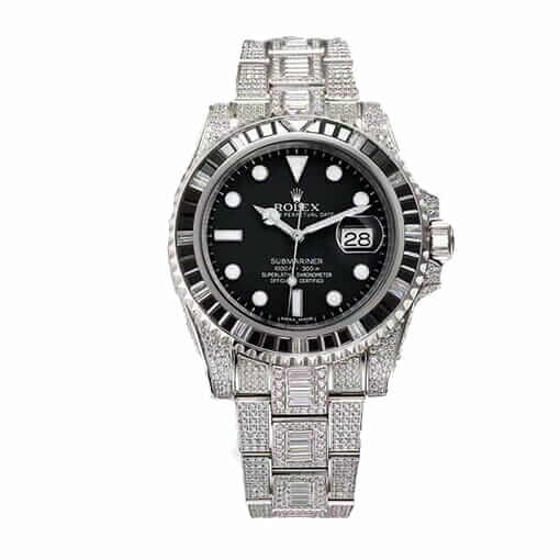 Rolex Submariner 116610LN-97200 Iced Out Watch Replica - Elite Watch Atelier