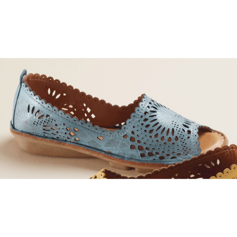Spring Step Brandal Peep-Toe Slip-On - MIDNIGHT VELVET CATALOG