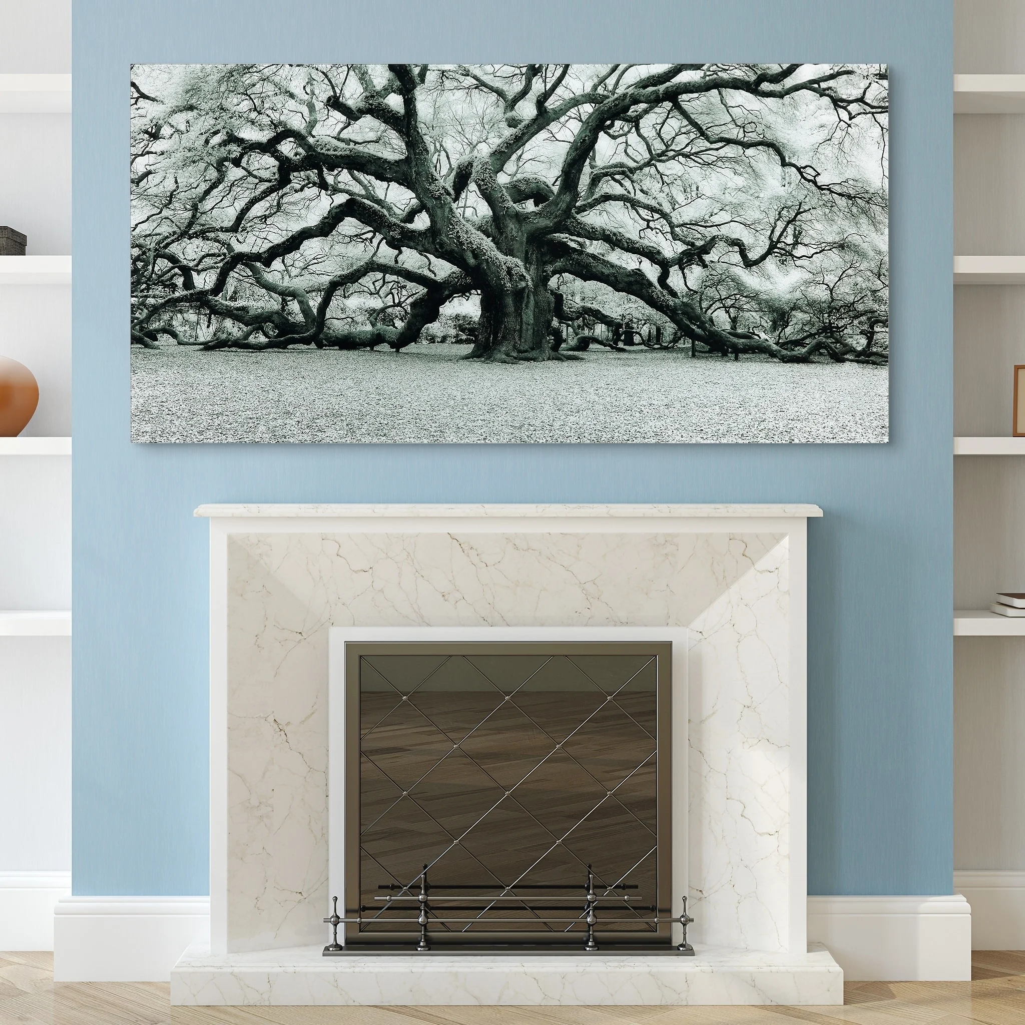 Empire Art Direct Blue Splash Frameless Free Floating Tempered Glass Panel Graphic Wall Art, 72" x 36", Ready to Hang - Image 97