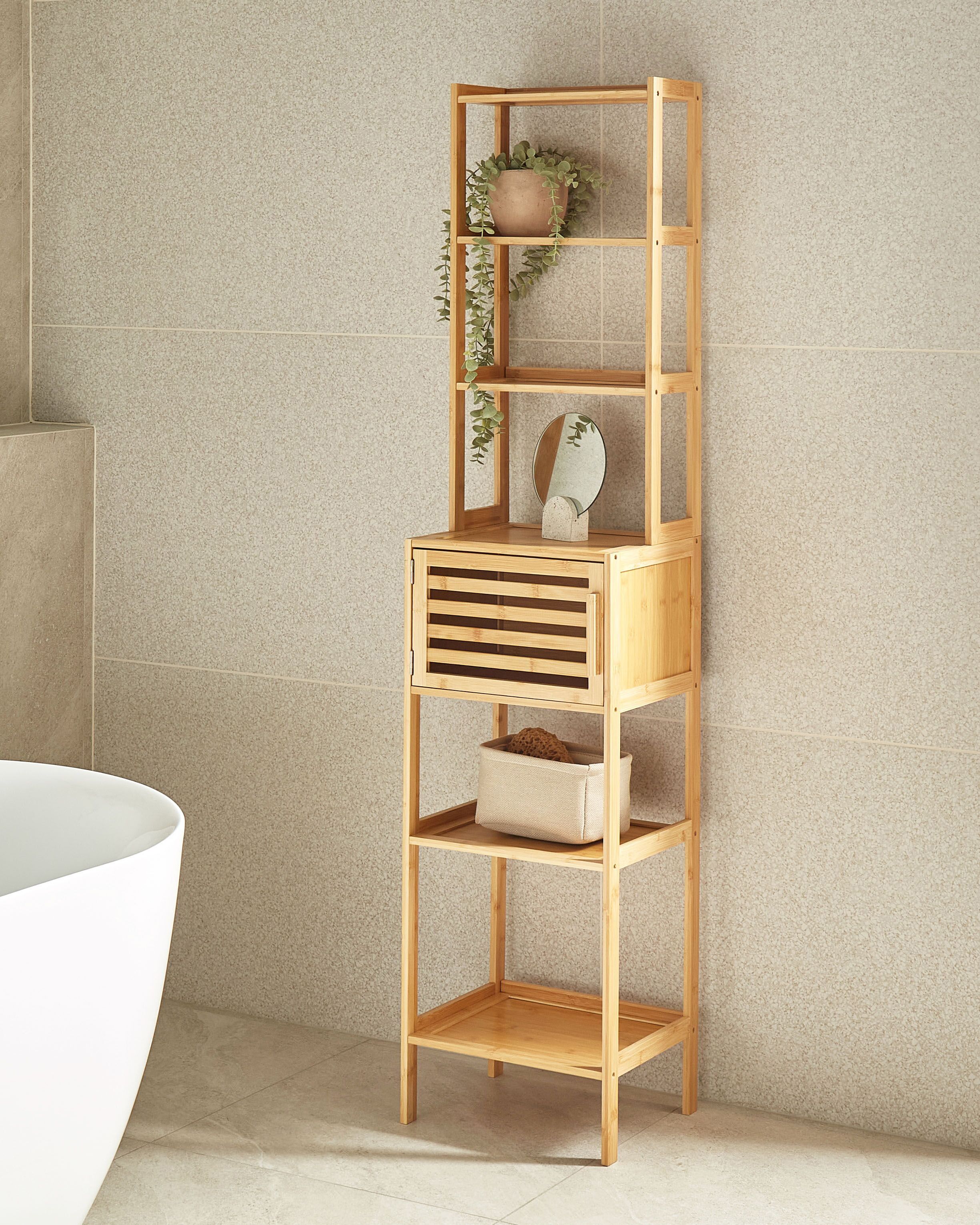 Shelving Unit LEHI Bamboo Light Brown