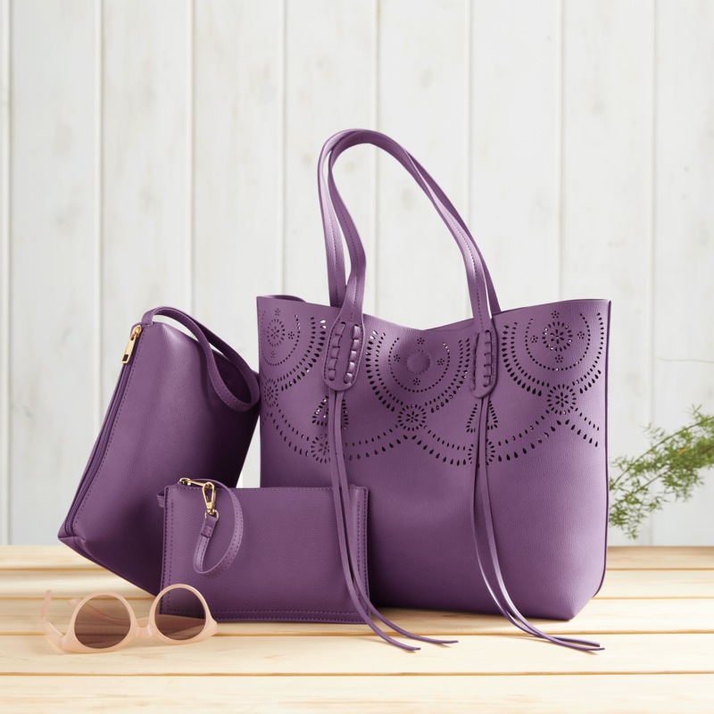 Camille Faux Leather Tote - MIDNIGHT VELVET CATALOG