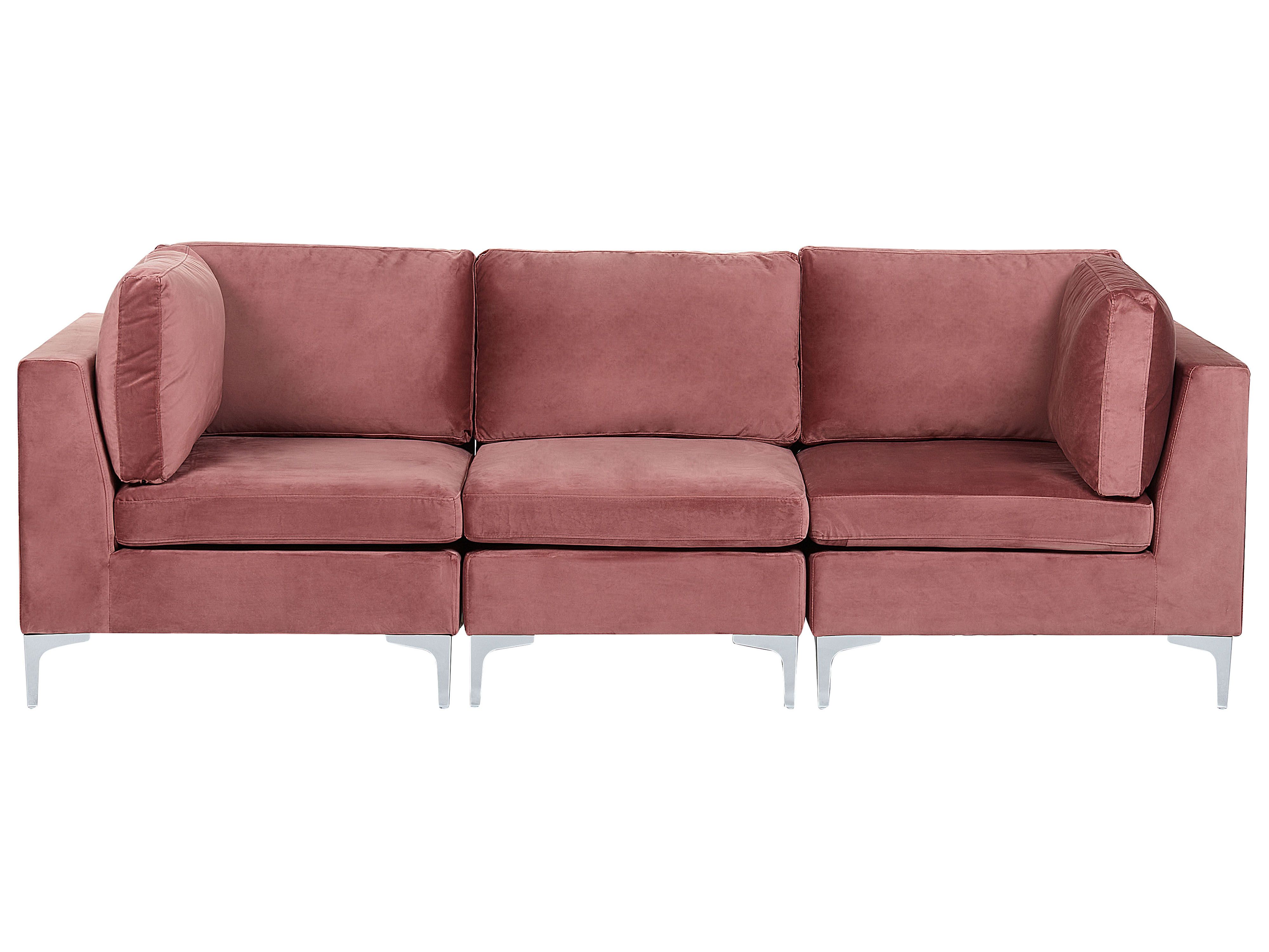 Modular Sofa 3 Seater EVJA Velvet Pink