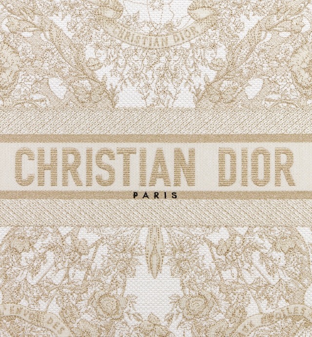 Christian Dior Large Dior Book Tote Gold-Tone And White Bag For Women M1286ZESV_M01E- 16.5 Inches / 42 Cm1:1High-quality replica