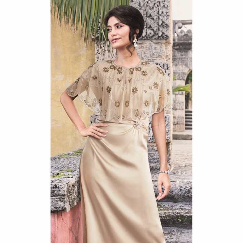 Floral Embellished Cape - MIDNIGHT VELVET CATALOG